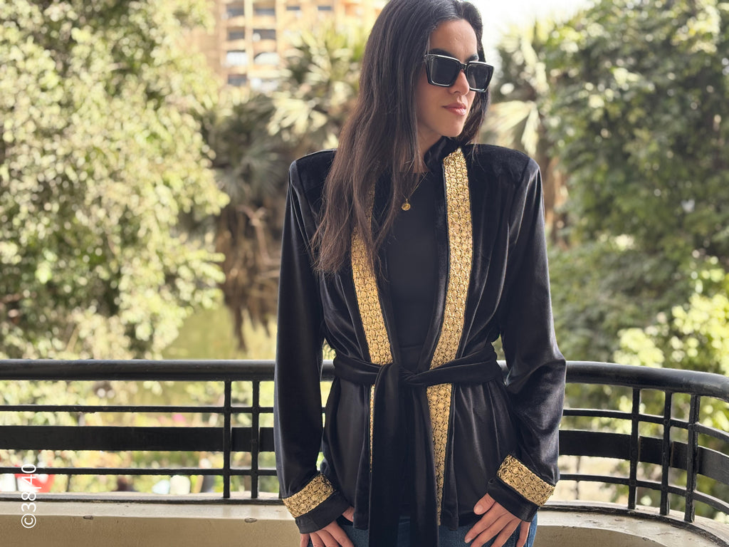 Velvet Wrap Jacket