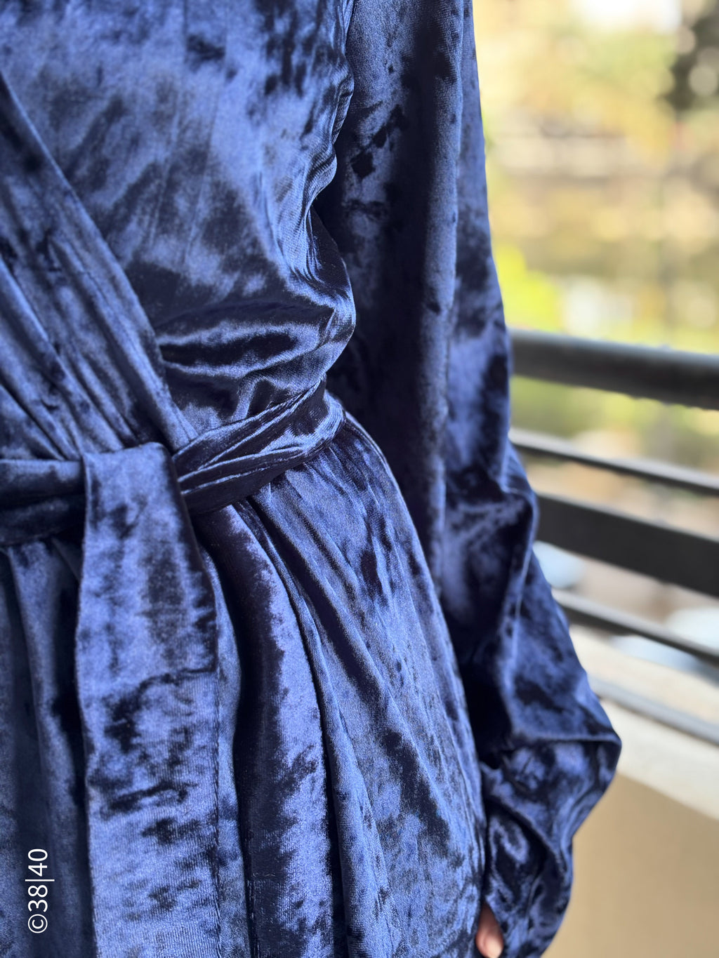 Velvet Grace Lounge Set - Dark Blue