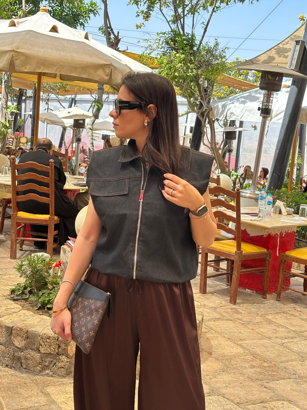 The Balloon Denim Top