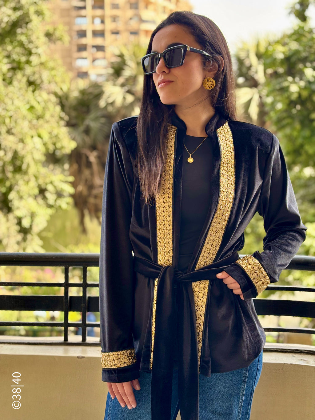 Velvet Wrap Jacket