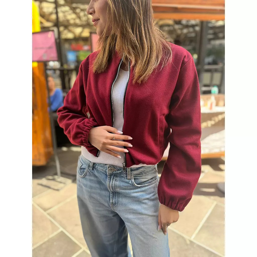 Bomber Jacket - Burgendy